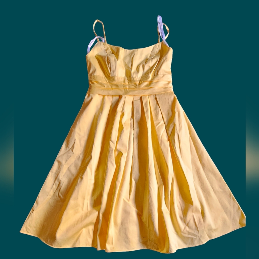 David's bridal 🍋yellow cotton dress,‎ size 4